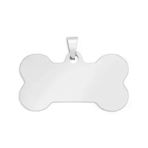 Large Stainless Steel Dawg Bone Pet Tag