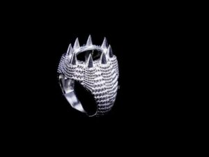 The Claw Sterling Silver Ring (mount only) that can be customized with chosen gemstone